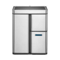 EKO Mirage Plus Sensor Recycling Bin 60L 3 Compartments - 30L + 15L x 2 - Silver
