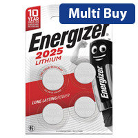 Energizer Lithium CR2025 Batteries - 4-Pack, High-Performance