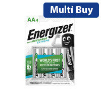 Energizer Accu Recharge Extreme AA 2300mAh Batteries - Rechargeable, Pack of 4