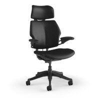 Humanscale Freedom Obsidian Task Chair with Duron Arms Graphite Frame