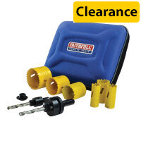 Faithfull Universal Varipitch Holesaw Electrician's Kit, 9 Piece 16-51mm