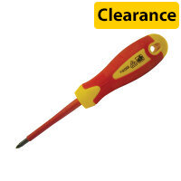 Faithfull VDE Soft Grip Screwdriver Pozidriv Tip PZ1x80mm