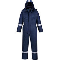 Portwest FR53 FR Winter Coverall Navy Small (Regular Fit)