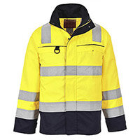 Portwest FR61 Hi-Vis Multinorm Jacket Yellow & Navy Large
