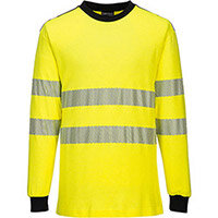 Portwest FR701 WX3 FR Hi-Vis T-Shirt Yellow & Black Medium