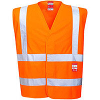 Portwest FR75 Hi-Vis FR Treated Vest Orange S/M Portwest FR75 Hi-Vis FR Treated Vest Orange S/M