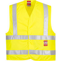Portwest FR75 Hi-Vis FR Treated Vest Yellow S/M Portwest FR75 Hi-Vis FR Treated Vest Yellow S/M