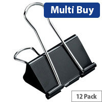 Foldback Clips 51mm Black Pack 12 5 Star