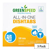 Greenspeed All-in-One Eco Friendly Dishwasher Tablets 100 tabs (Pack of 5) 4003300 Greenspeed All-in-One Eco Friendly Dishwasher Tablets 100 tabs (Pack of 5) 4003300