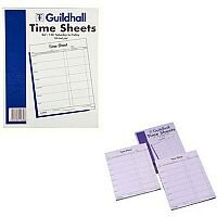 Guildhall Workmen's Time Sheet 10x8 Inches Saturday-Friday Pk 100 130 Guildhall Workmen's Time Sheet 10x8 Inches Saturday-Friday Pk 100 130