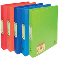 Forever Ring Binder Polpropylene A4 30mm Assorted Pack of 10 542570E Forever Ring Binder Polpropylene A4 30mm Assorted Pack of 10 542570E
