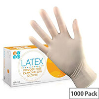 Latex SMALL Disposable Gloves Powder-Free Case of 10 x 100 (1000 Gloves) Latex SMALL Disposable Gloves Powder-Free Case of 10 x 100 (1000 Gloves)