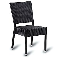 Sorrento Black Weave Outdoor Stacking Side Chair Sorrento Black Weave Outdoor Stacking Side Chair