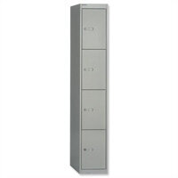 Bisley 4 Door Deep Steel Locker Goose Grey W305xD457xH1802mm 5 Year Warranty