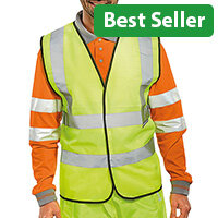 Proforce High Visibility Vest 2-Band Waistcoat Yellow Extra Large HV08YL480