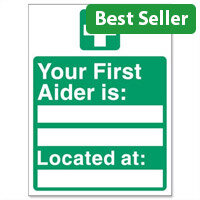 First Aider Location Self Adhesive Sign 150x200mm Stewart Superior