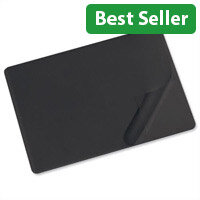 Durable Desk Mat with Clear Overlay W650 x D520mm Black