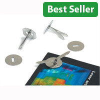 Metal Paper Fasteners with Washers 25mm Pack 200 Whitecroft