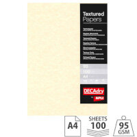 DECAdry A4 Champagne Parchment Letterhead Certificate Paper 95gsm Pack of 100 Sheets
