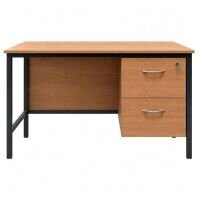 Teachers Desk With 2 Drawer Fixed Pedestal 1200x600x760mm 