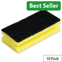 Sponge Back Scourer - Pack of 10 - 140x70x40mm