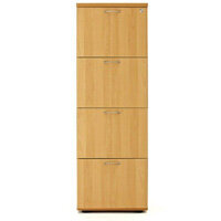 4 Drawer Filing Cabinet (600 Deep) Nova Oak