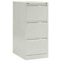 3 Drawer Steel Filing Cabinet Flush Front Chalk White Bisley BS3E