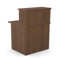 Ashford Walnut Reception Desk with Riser 800mm