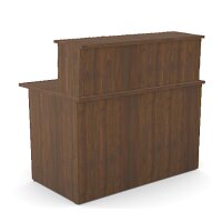 Ashford Walnut Reception Desk with Riser 1200mm