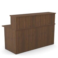 Ashford Walnut Reception Desk with Riser 1600mm