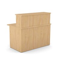 Ashford Beech Reception Desk with Riser1200mm