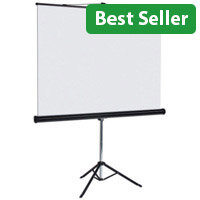 Bi-Office Tripod Projection Screen 1250mm - flame retardant and mildew resistant screen - unfold in seconds, and when you're done it's just as easy to pack it back into the sturdy steel case