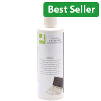 Q-Connect Screen & Keyboard Cleaning Fluid - Pump Spray - 250ml - Gentle Grease Remover for Electronics