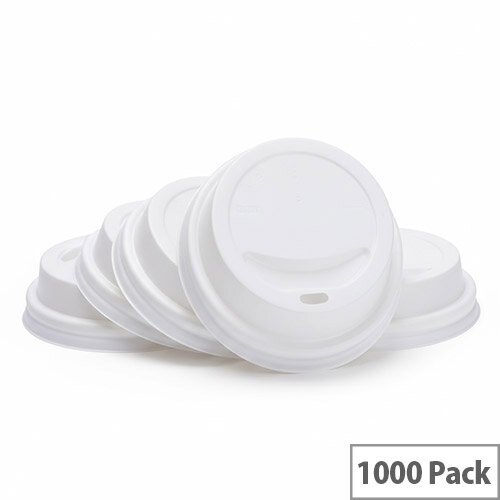 MyCafe Plastic Lids For 8oz/250ml Disposable Cups [Pack of 1000] White Hhlids8