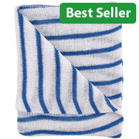 Hygiene Cloth Pack of 10 16x12 Blue/White Dishcloths