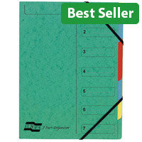 Europa 7-Part Organiser A4 Green 5220Z