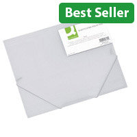 Elasticated Folio A4 Clear Q-Connect