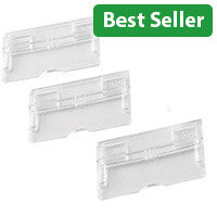 Q-Connect Suspension File Tabs, Clear (Pack of 50) - Easy-to-Read Tabs for Filing Systems