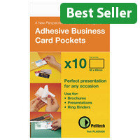 Pelltech Business Card Pocket 60x95mm Open Side Pk 10 PLH25510