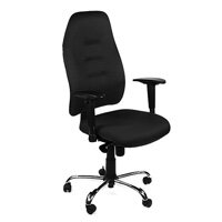 Positura Heavy Duty Task Operator Office Armchair Black Vinyl - Weight Tolerance: 150kg