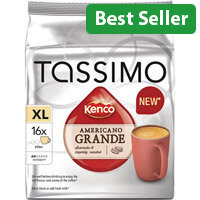 Tassimo T-Discs Kenco Americano Grande Coffee 16x5 Sleeves (Pack of 80 Capsules) - 100 % Arabica Beans