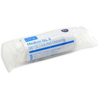 Blue Dot No. 8 Medium Dressing, 12x12cm (Pack of 10, Ref 1401004) - Sterile Dressings for First Aid Kits