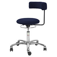 Saturn Ergonomic Stool With 360° Swivel Back-Arm Rest Purple H450 - 580mm 3D Runner Fabric Aluminum Frame