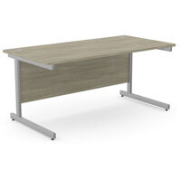 Office Desk Rectangular Silver Cantilever Legs W1600xD800xH725mm Arctic Oak Ashford