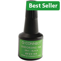 Q-Connect Endorsing Ink 28ml Black Pack of 10 KF25105Q