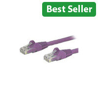 StarTech 1 m Purple Cat6 Patch Cable with Snagless RJ45 Connectors Cat6 Ethernet Cable 1m N6PATC1MPL
