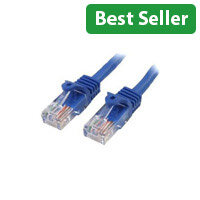 StarTech 10m Blue Cat5e Patch Cable with Snagless RJ45 Connectors Long Ethernet Cable 10 m 45PAT10MBL