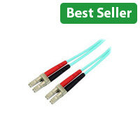 STARTECH 2m Fiber Optic Cable 10 Gb Aqua Multimode Duplex 50/125 LSZH LC/LC OM3 LC to LC Fiber Patch Cable
