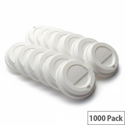 79mm Compostable CPLA Hot Cup Lids for 8oz Disposable Cups Pack of 1000
