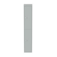 Bisley 2 Door Steel Locker Silver W305xD305xH1802mm 5 Year Warranty